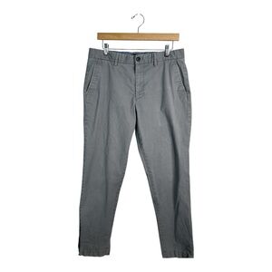 Banana Republic Factory Mason Chino Print Pants Mens Size 34x32 Paris Grey